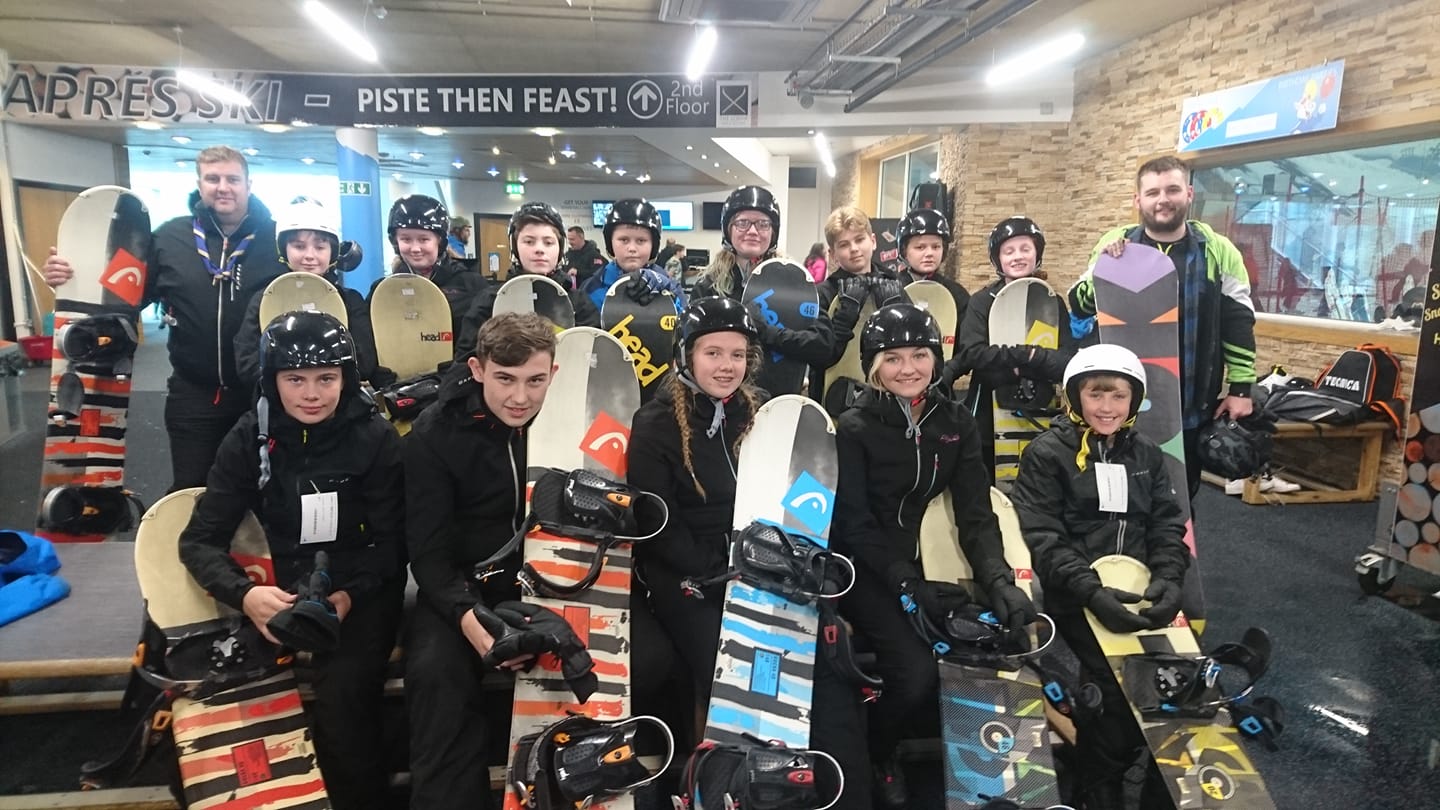 Scouts go snowboarding!