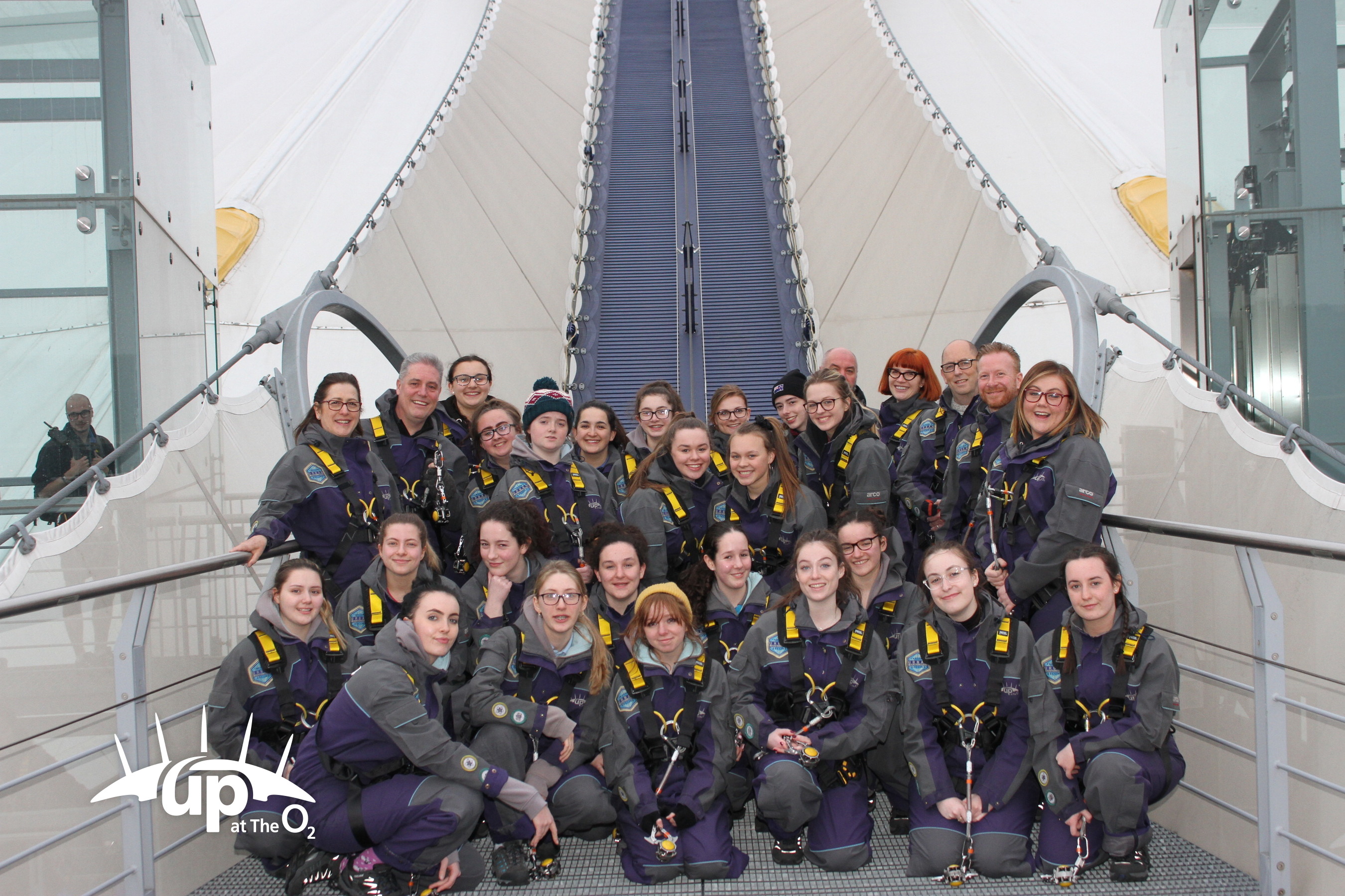 Guides climbed to the top of the O2!