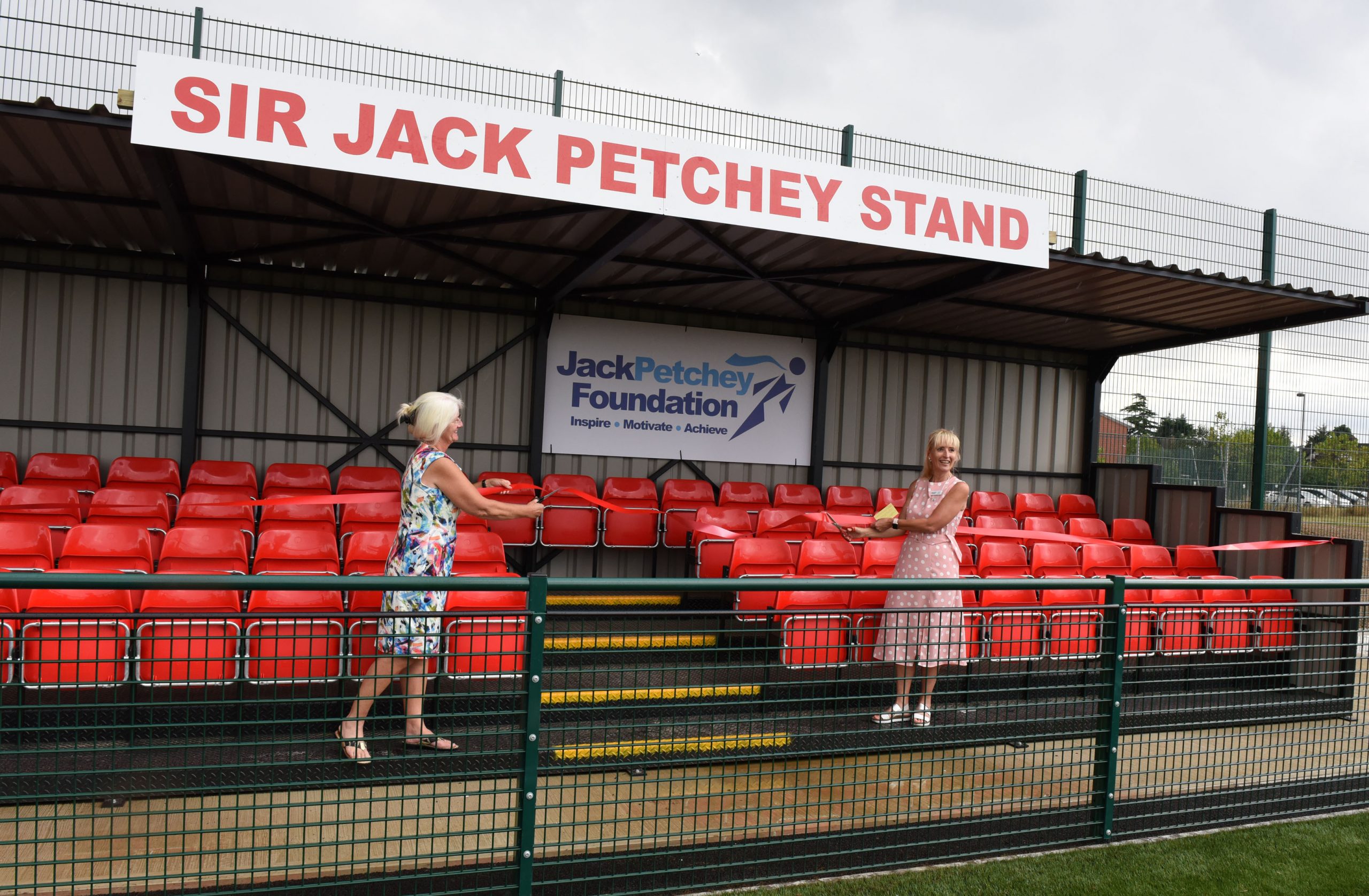 Sir Jack Petchey stand opened at Frenford Club’s new football pitch