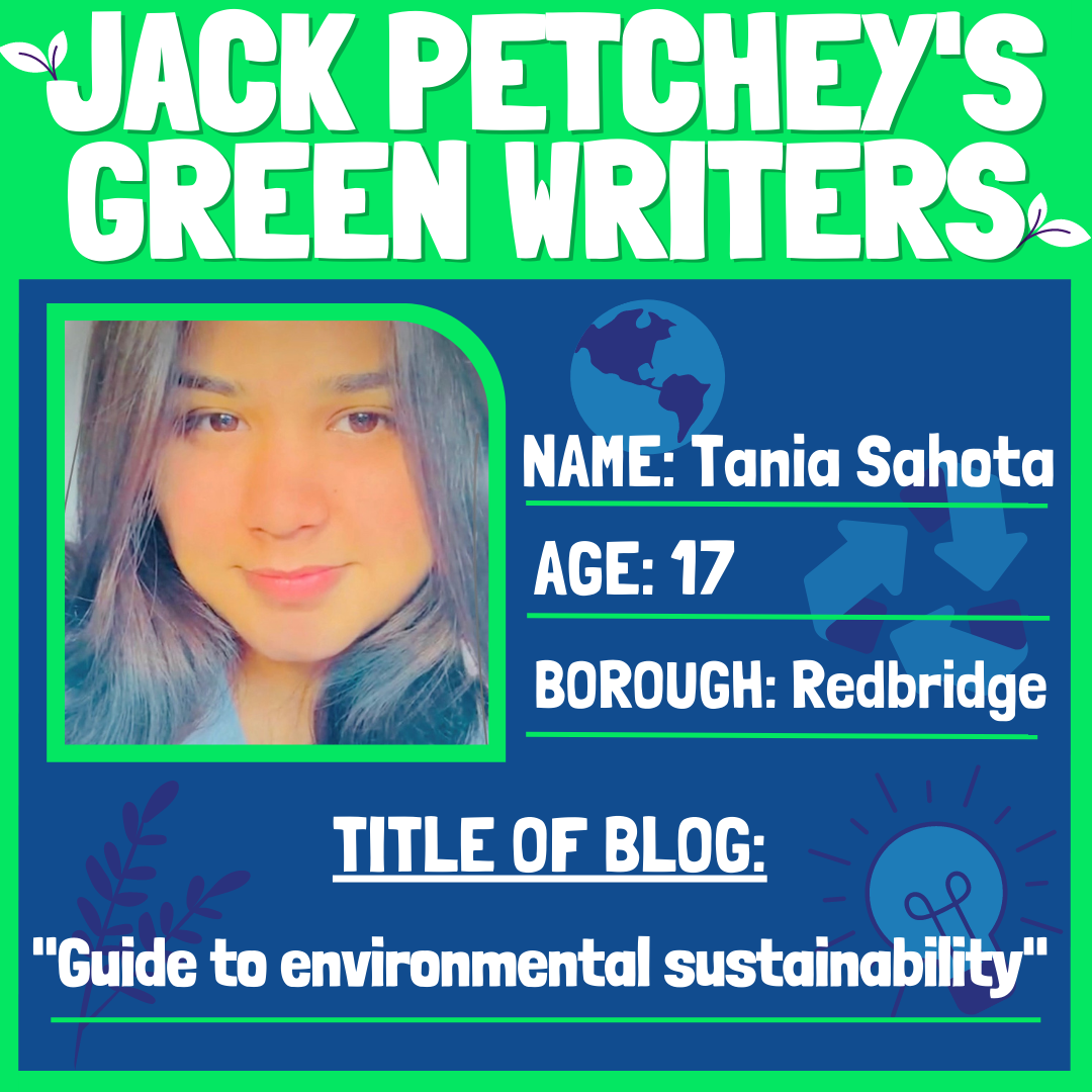 Jack Petchey’s Green Writers: “Guide to environmental sustainability”                                            ’