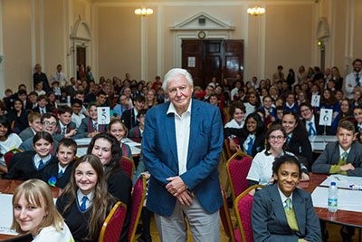 Environmental Award winner working with Sir David Attenborough on a climate change conference!