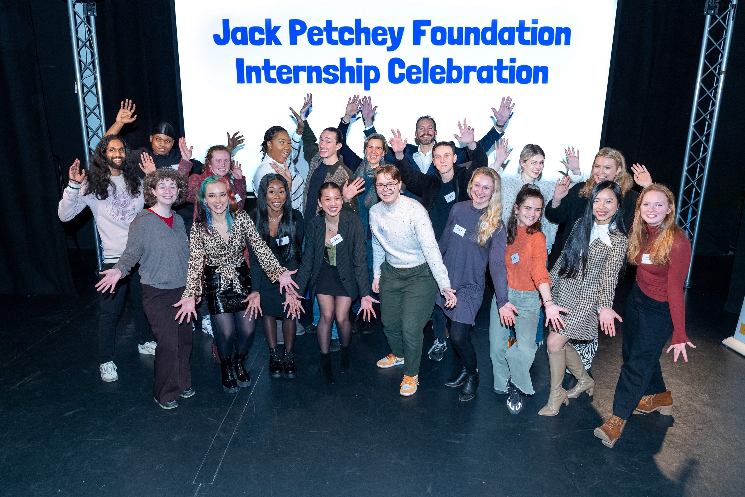 Group of nearly 30 Jack Petchey interns at their graduation in 2024
