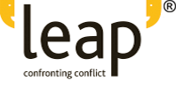 logo of leap confronting conflict