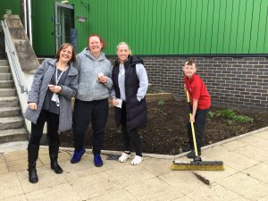 JJ's team showcasing the garden.